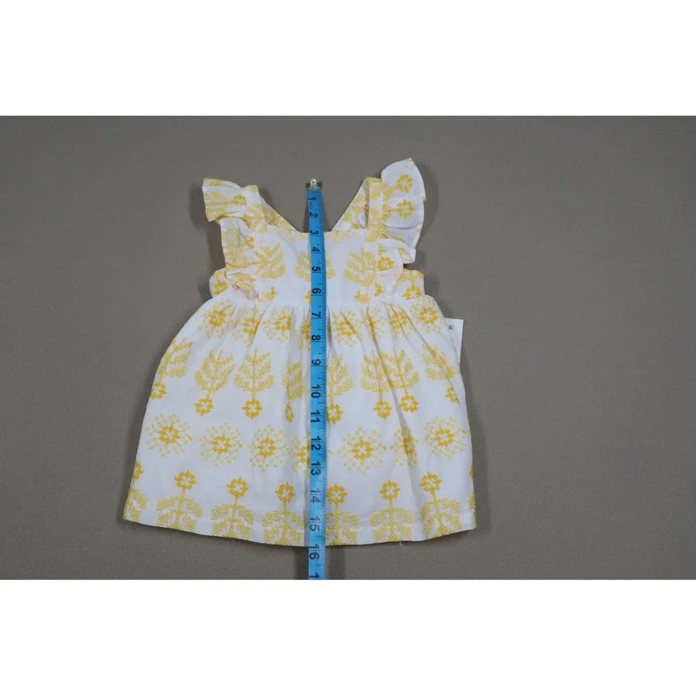Bonnie Baby Baby Girls Embroidered Sunshine Dress with‎ Flutter Sleeves - Yellow